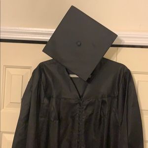 Master’s level cap, gown and tassel with charms